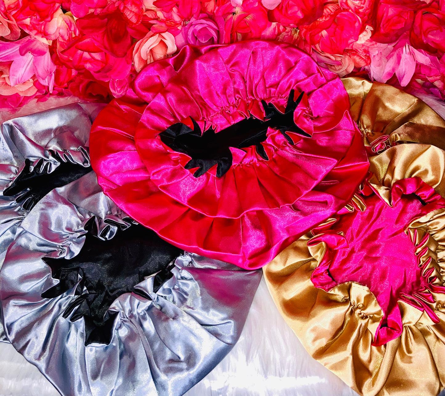 Double Satin Bonnets