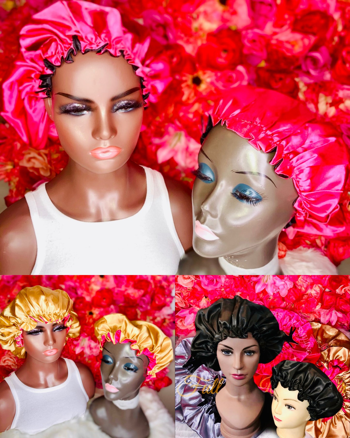 Double Satin Bonnets